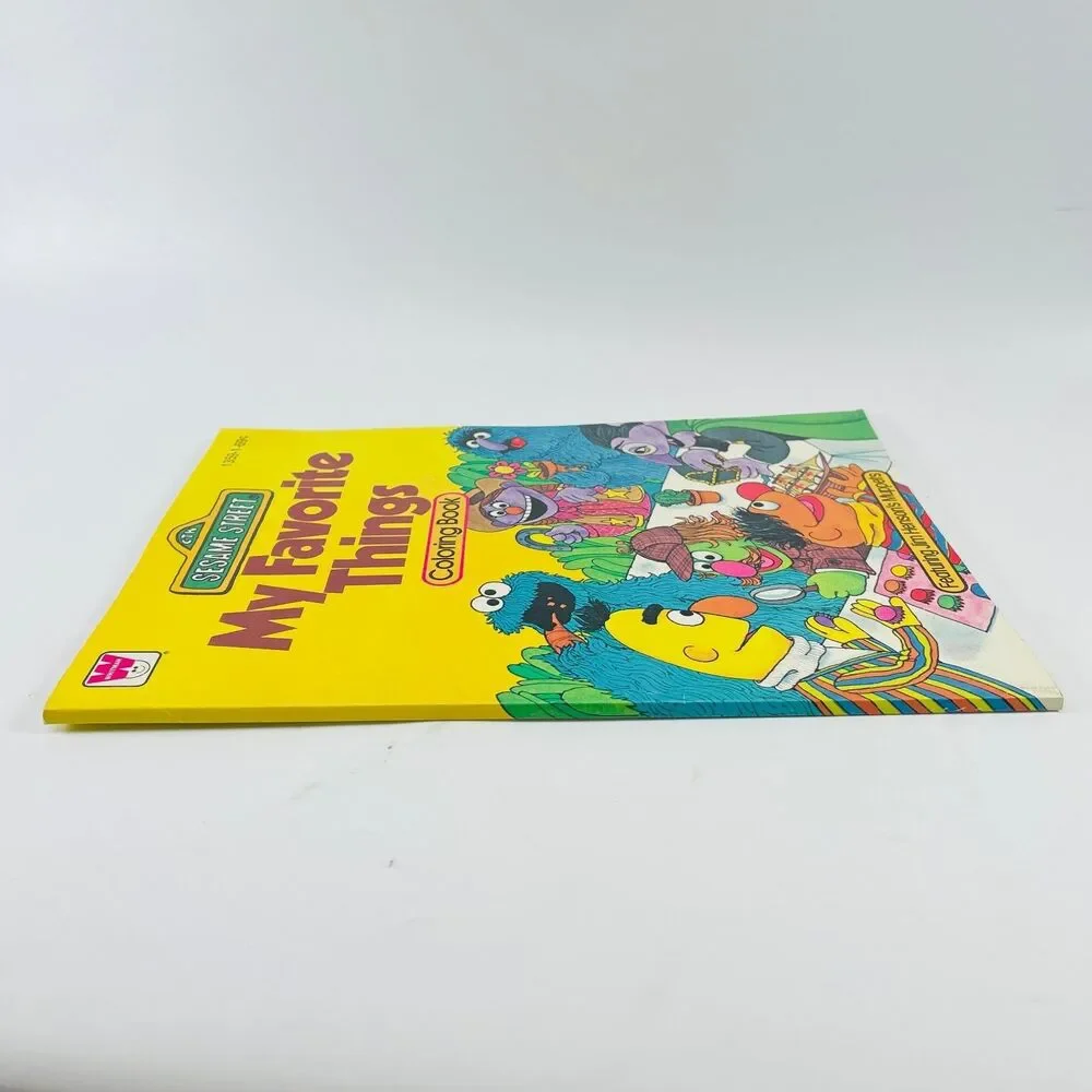 My Favorite Things Sesame Street Coloring Book 1979 Swanson Whitman Uncolored